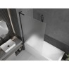 Mexen Next L Single-Panel Bath Screen 100 x 150 cm, Frosted, Black - 895-100-000-03-30-70