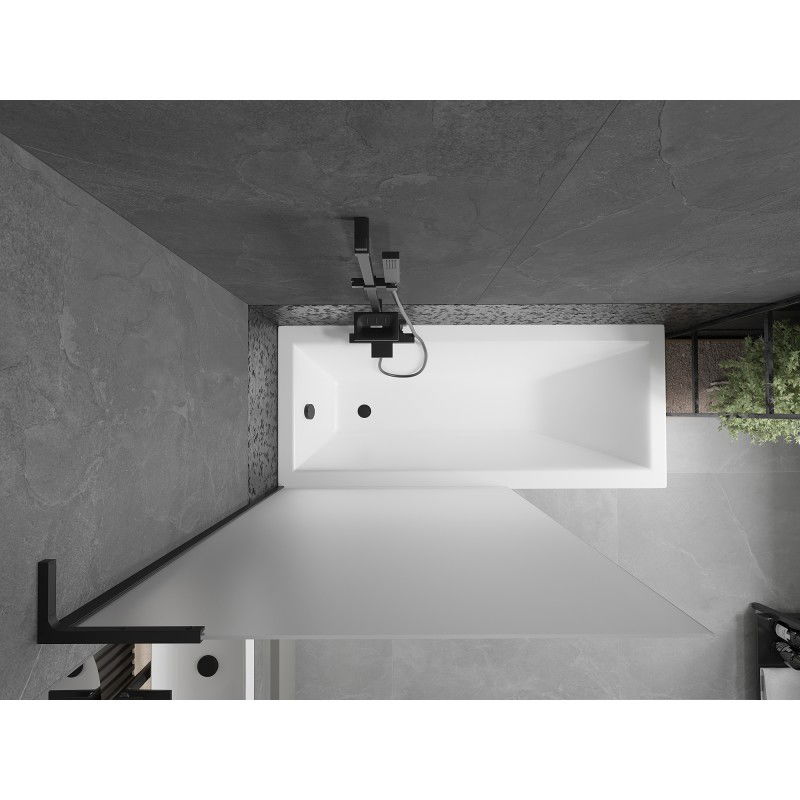 Mexen Next L vannas ekrāns ar 1 vērtni 100 x 150 cm, matēts, melns - 895-100-000-03-30-70