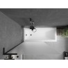 Mexen Next L Single-Panel Bath Screen 100 x 150 cm, Frosted, Black - 895-100-000-03-30-70