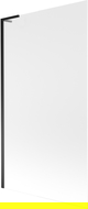 Mexen Next L duschvägg med 1 panel 100 x 150 cm, frost, svart - 895-100-000-03-30-70