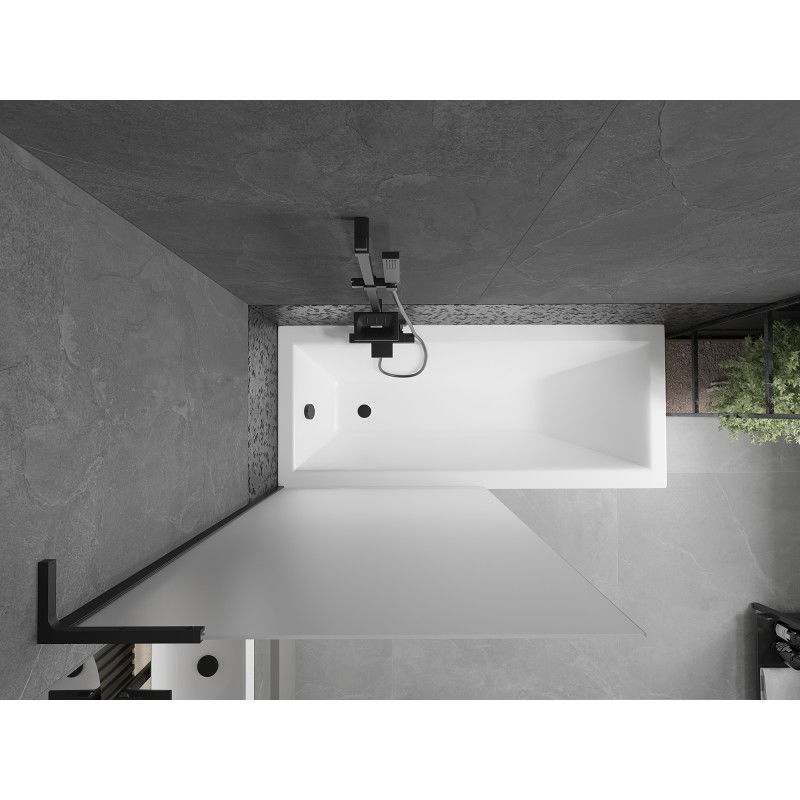 Mexen Next L parede de chuveiro de 1 painel 90 x 150 cm, fosco, preto - 895-090-000-03-30-70