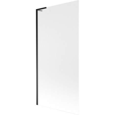 Mexen Next L Badewannen-Faltwand 1-flügelig 90 x 150 cm, Mattglas, Schwarz - 895-090-000-03-30-70