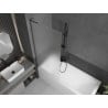 Mexen Next L Single-Panel Bath Screen 80 x 150 cm, Frosted, Gun Metal - 895-080-000-03-30-95