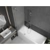 Mexen Next L Single-Wing Bath Screen 60 x 150 cm, Frost, Brushed Nickel - 895-060-000-03-30-97