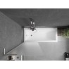 Mexen Next L tuš paravan 1-krilni 70 x 150 cm, matirano, brušeni nikal - 895-070-000-03-30-97