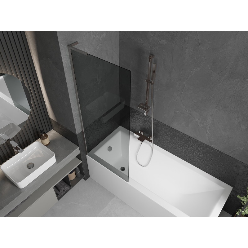 Mexen Next L vanniepiirded, 1-osaline, 70 x 150 cm, grafiit, kroom - 895-070-000-03-40-01