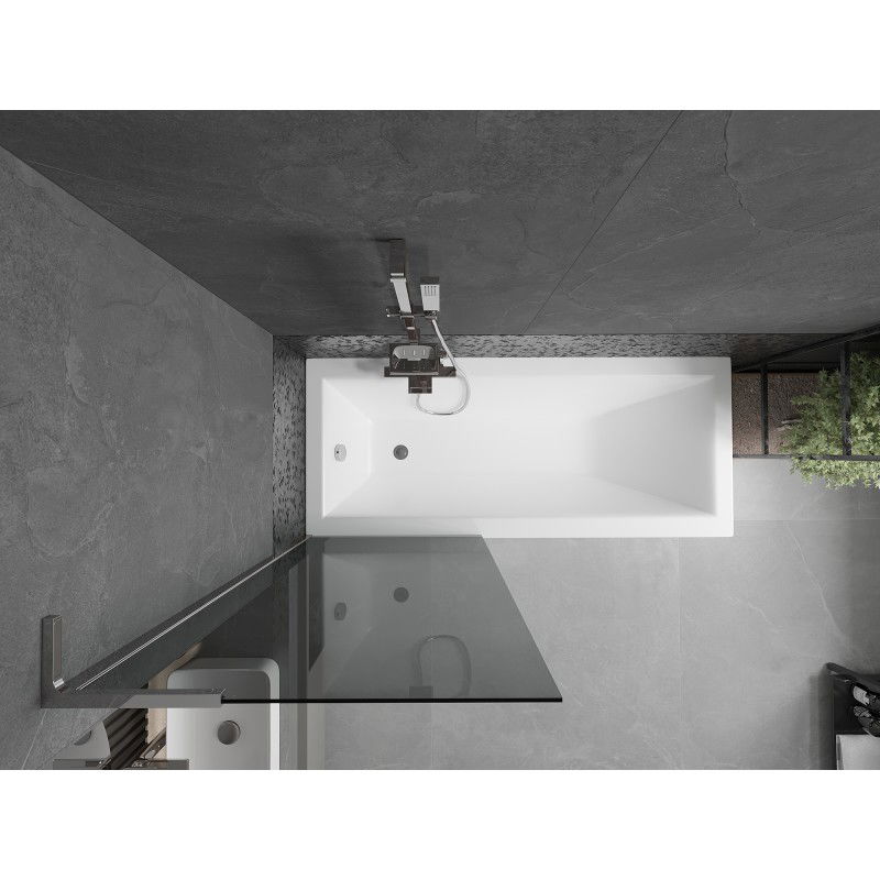 Mexen Next L Bath Screen 1-Panel 70 x 150 cm, Graphite, Chrome - 895-070-000-03-40-01