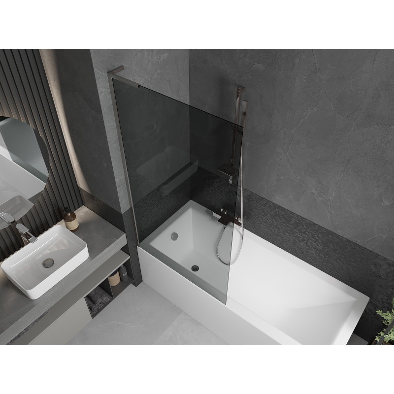 Mexen Next L paravan za kadu s jednim krilom 90 x 150 cm, grafit, krom - 895-090-000-03-40-01