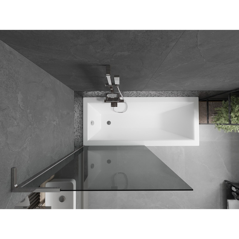 Mexen Next L vannisirmik 1-osaline 90 x 150 cm, grafiit, kroom - 895-090-000-03-40-01