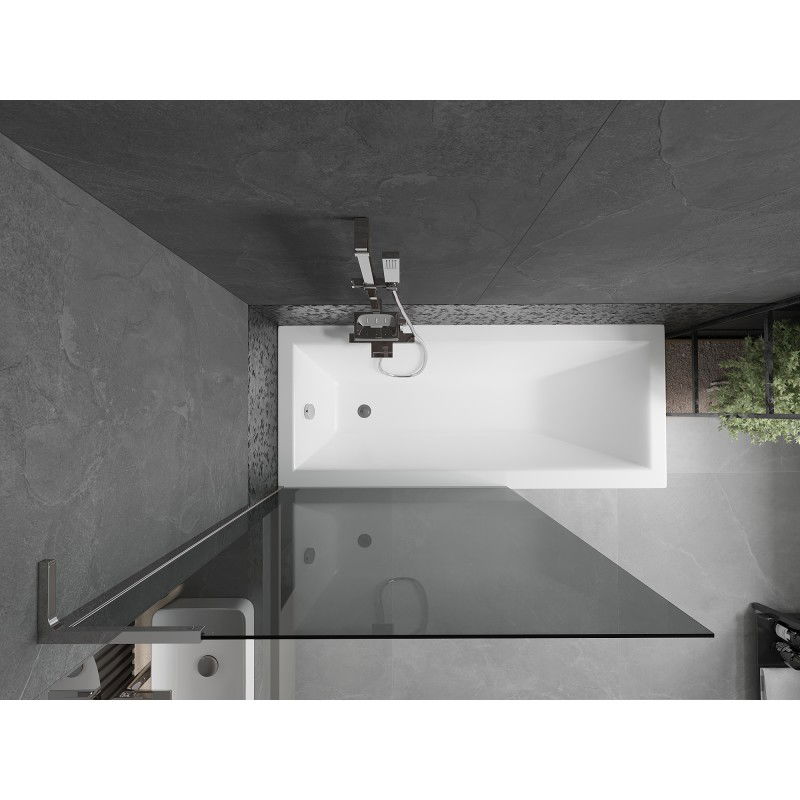 Mexen Next L Douchewandschierm 1-Fligel 100 x 150 cm, Grafit, Chrom - 895-100-000-03-40-01