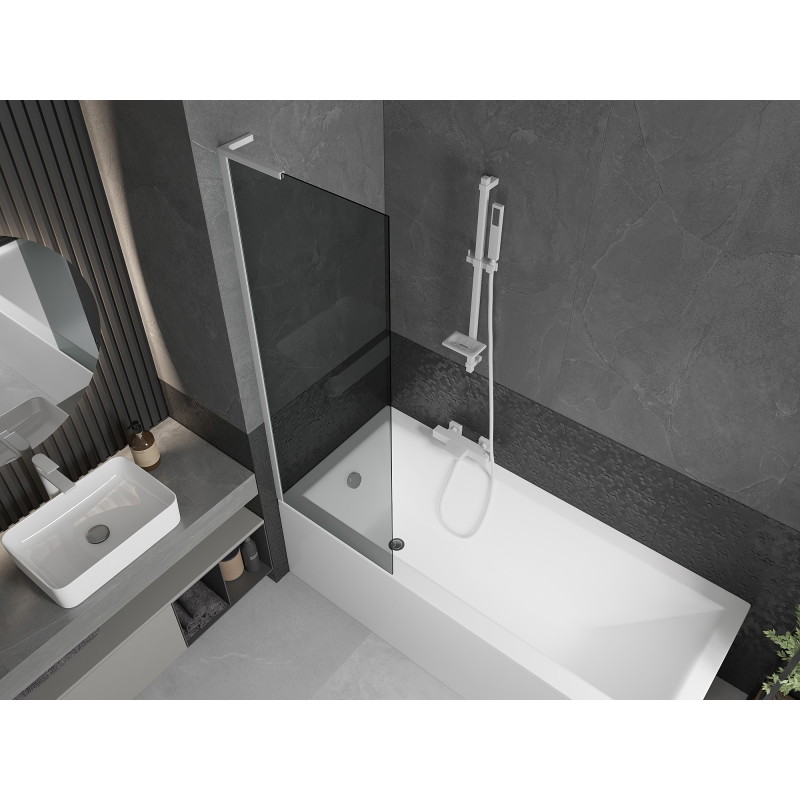 Mexen Next L vanni ekraan 1-leheline 60 x 150 cm, grafiit, valge - 895-060-000-03-40-20
