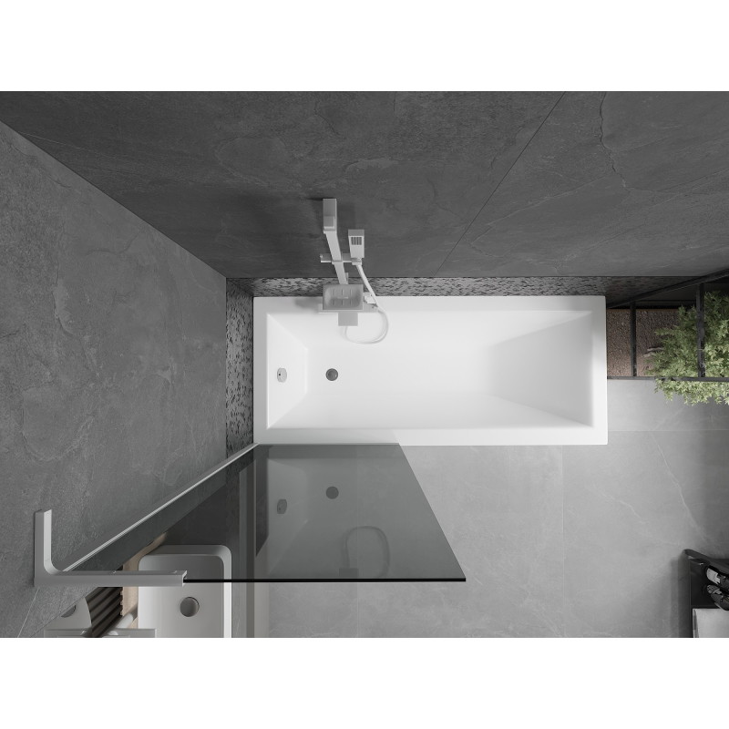 Mexen Next L vanniparavan 1-tiivaline 70 x 150 cm, grafiit, valge - 895-070-000-03-40-20