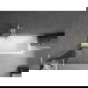 Mexen Next L badwand 1-vleugelig 70 x 150 cm, grafiet, wit - 895-070-000-03-40-20