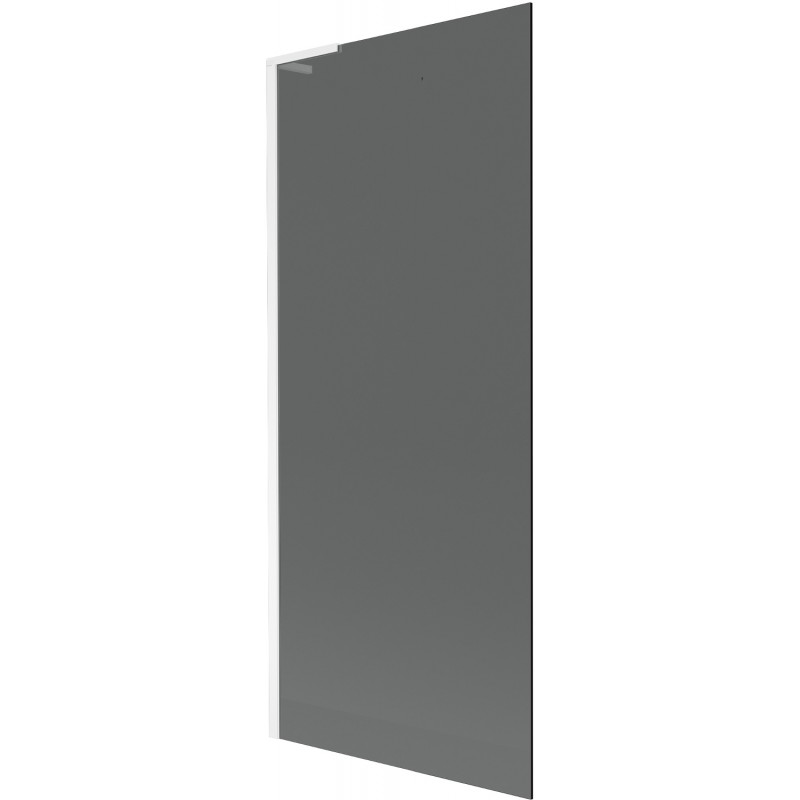Mexen Next L Badewannenabtrennung 1-flügelig 80 x 150 cm, Graphit, Weiß - 895-080-000-03-40-20