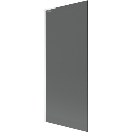Mexen Next L Badewannenabtrennung 1-flügelig 80 x 150 cm, Graphit, Weiß - 895-080-000-03-40-20
