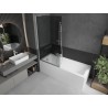 Mexen Next L vannipaneel, 1-tiivaline 90 x 150 cm, grafiit, valge - 895-090-000-03-40-20