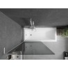 Mexen Next L vannipaneel, 1-tiivaline 90 x 150 cm, grafiit, valge - 895-090-000-03-40-20