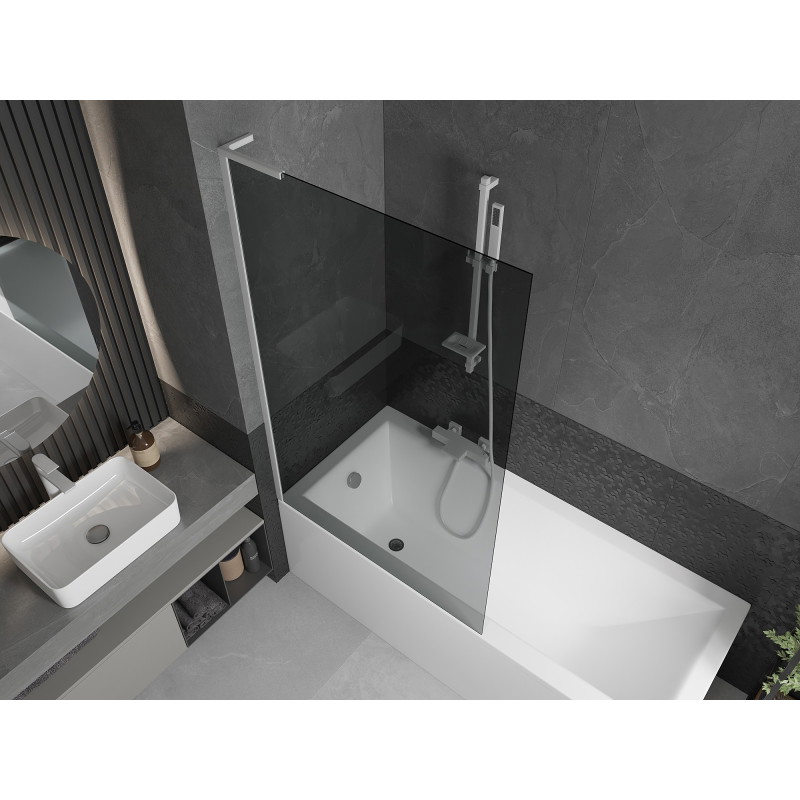 Mexen Next L vanniseinakate 1-sarja 100 x 150 cm, grafiit, valge - 895-100-000-03-40-20