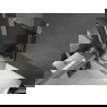 Mexen Next L badwand met 1 deur 100 x 150 cm, grafiet, wit - 895-100-000-03-40-20