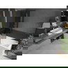 Mexen Next L badwand met 1 deur 100 x 150 cm, grafiet, wit - 895-100-000-03-40-20