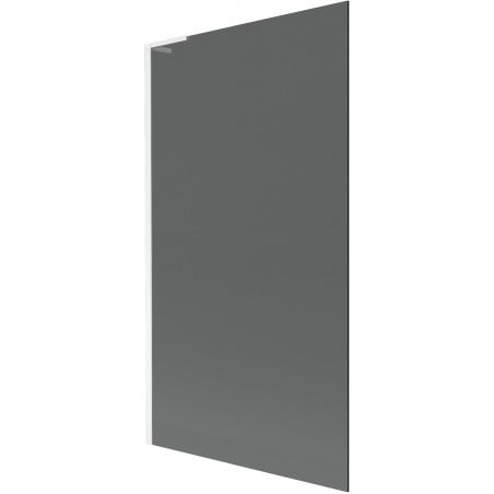 Mexen Next L Badewannen-Duschabtrennung, 1-flügelig 100 x 150 cm, Graphit, Weiß - 895-100-000-03-40-20