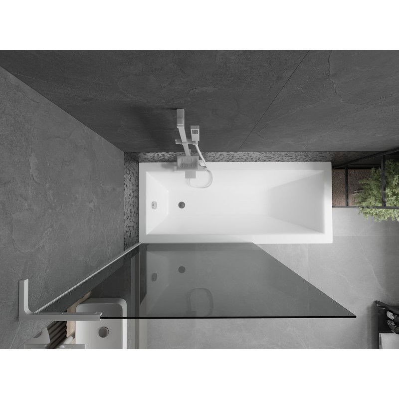 Mexen Next L duschskärm 1-vinge 100 x 150 cm, grafit, vit - 895-100-000-03-40-20