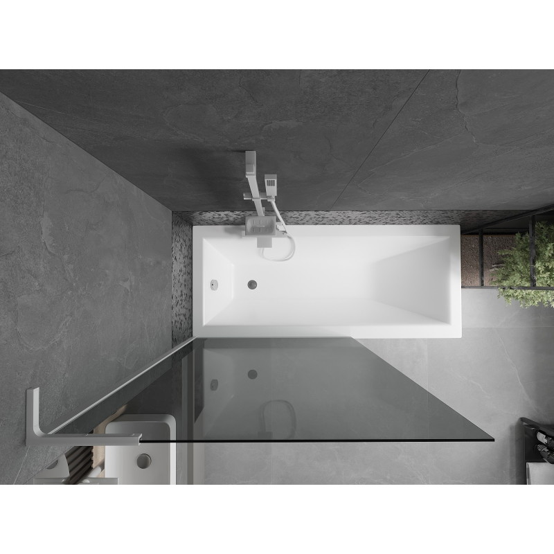 Mexen Next L vanniseinakate 1-sarja 100 x 150 cm, grafiit, valge - 895-100-000-03-40-20