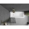 Mexen Next L vannipaneel 1-ukseline 60 x 150 cm, grafiit, kuldne - 895-060-000-03-40-50