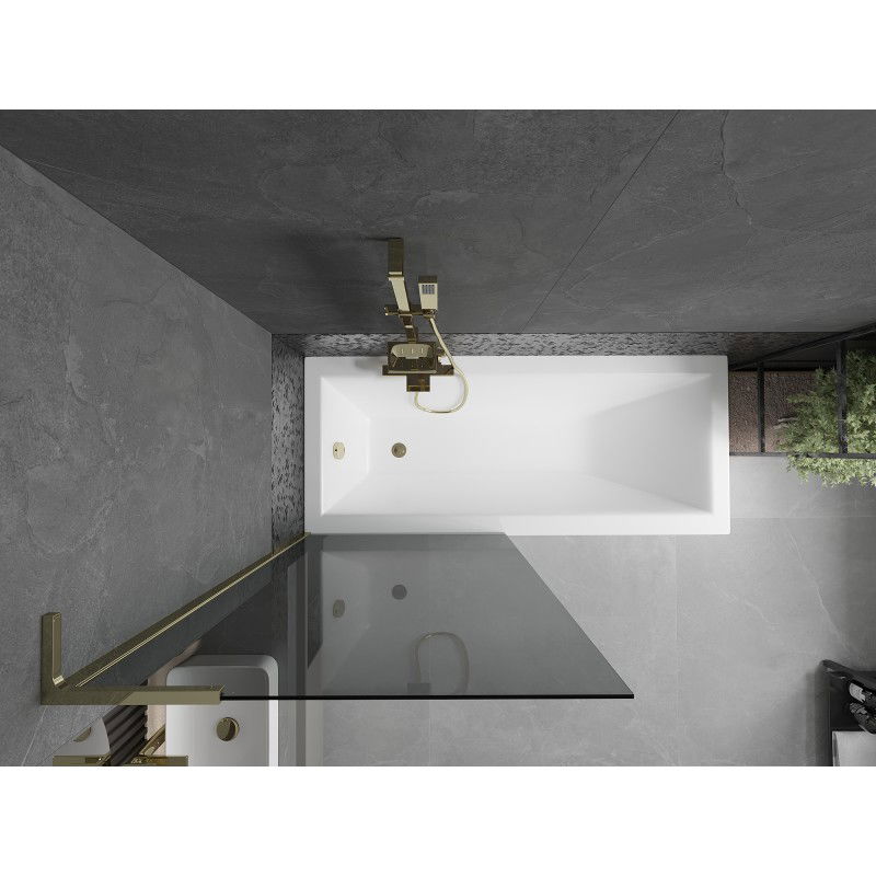 Mexen Next L duschskärm 1-delad 80 x 150 cm, grafit, guld - 895-080-000-03-40-50