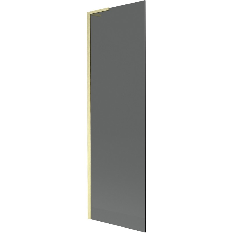 Mexen Next L paravan za kadu jednoslojni 60 x 150 cm, grafit, zlatno četkano - 895-060-000-03-40-55