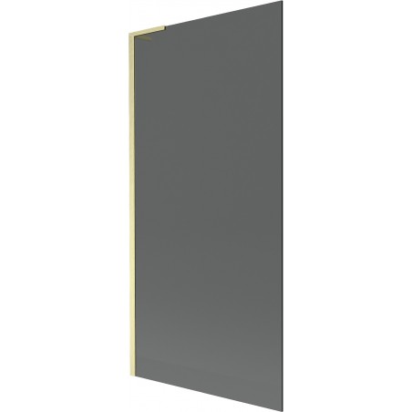Mexen Next L Badewannenabtrennung 1-flügelig 90 x 150 cm, Graphit, gebürstetes Gold - 895-090-000-03-40-55
