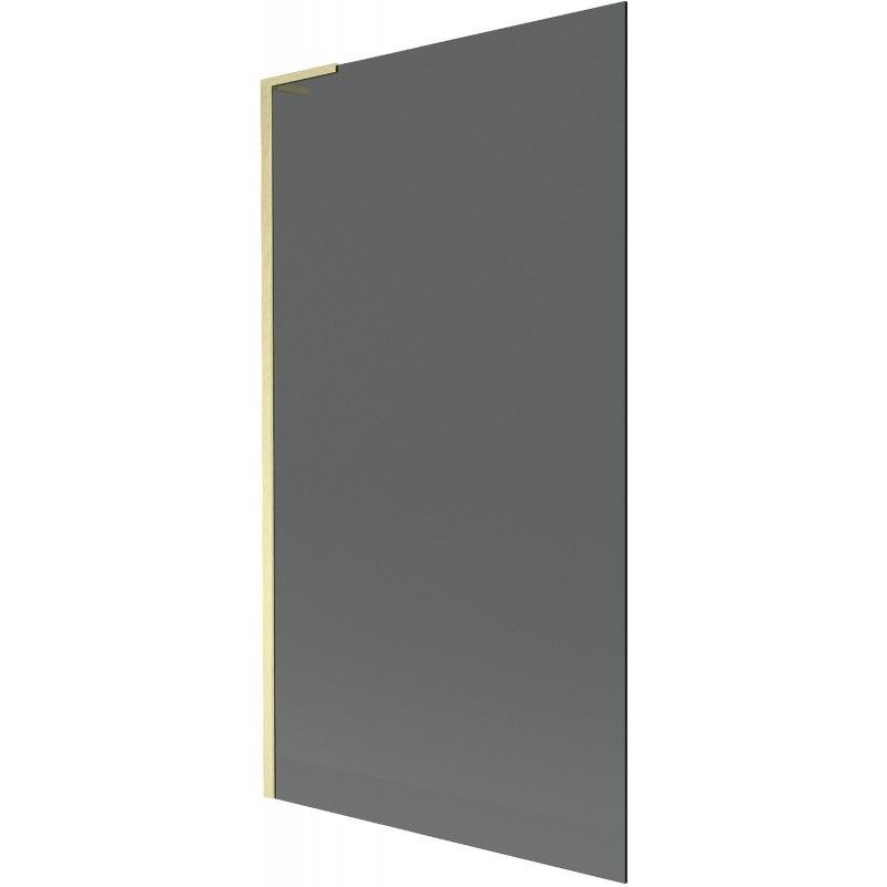 Mexen Next L Badewannenabtrennung 1-flügelig 100 x 150 cm, Graphit, gold gebürstet - 895-100-000-03-40-55