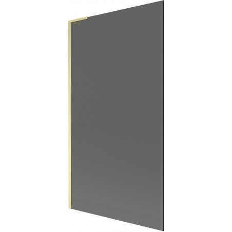 Mexen Next L Badewannenabtrennung 1-flügelig 100 x 150 cm, Graphit, gold gebürstet - 895-100-000-03-40-55