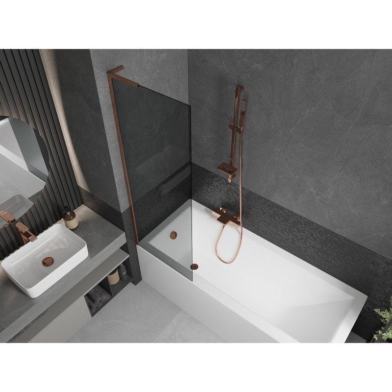 Mexen Next L vannisein 1-osaline 60 x 150 cm, grafiit, roosa kuld - 895-060-000-03-40-60