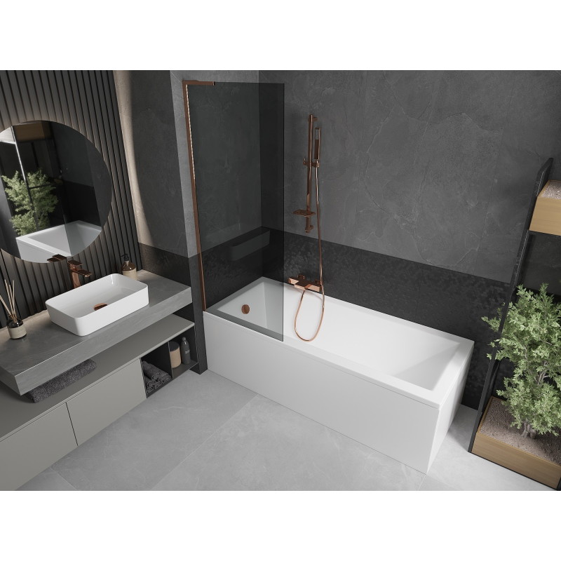 Mexen Next L vanniekardina 1-tiivaline 70 x 150 cm, grafiit, roosa kuld - 895-070-000-03-40-60