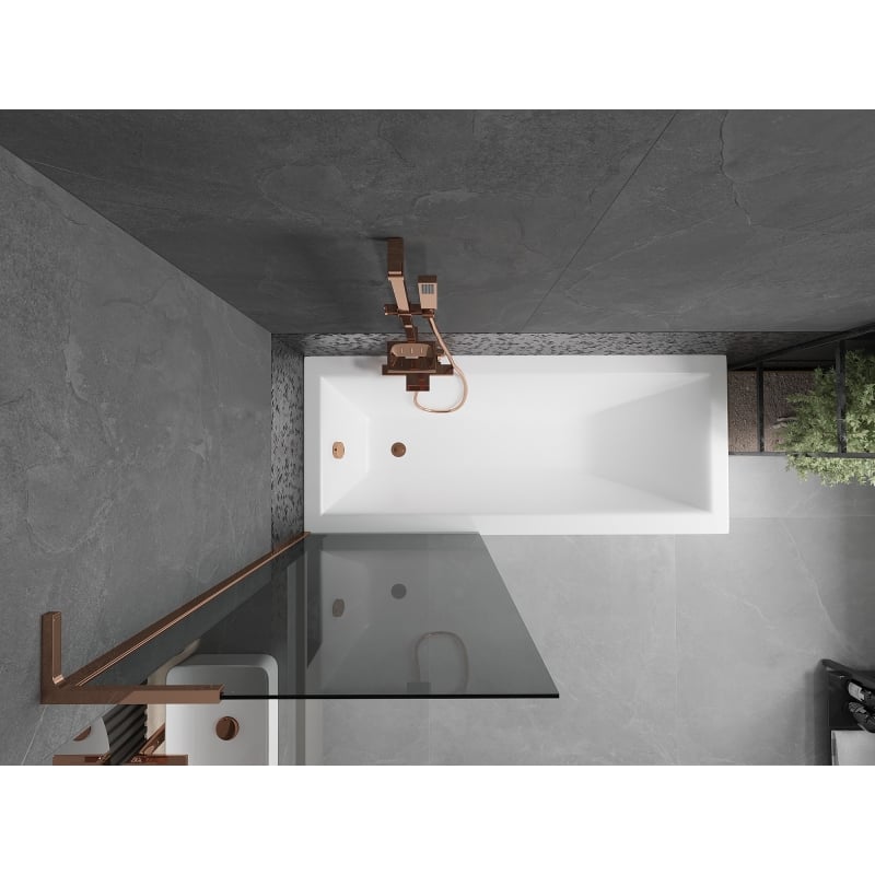 Mexen Next L vanniekardina 1-tiivaline 70 x 150 cm, grafiit, roosa kuld - 895-070-000-03-40-60