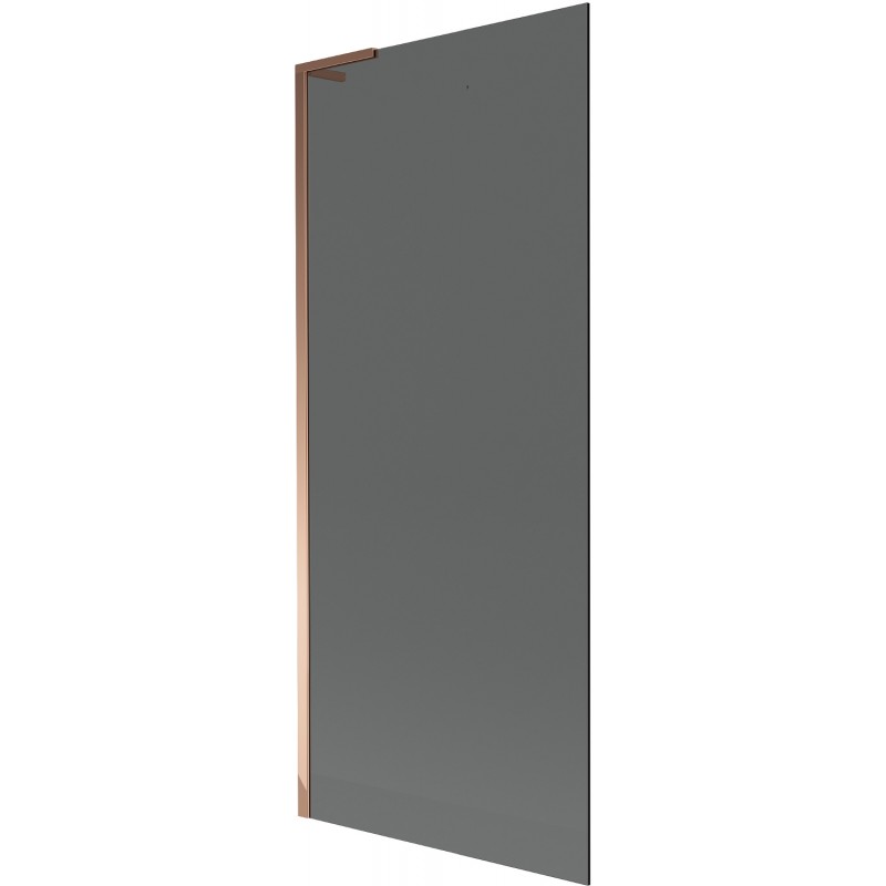 Mexen Next L Badewannenabtrennung 1-flügelig 80 x 150 cm, Graphit, Roségold - 895-080-000-03-40-60