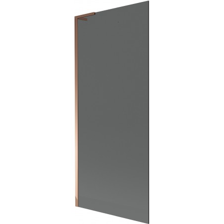 Mexen Next L Badewannenabtrennung 1-flügelig 80 x 150 cm, Graphit, Roségold - 895-080-000-03-40-60