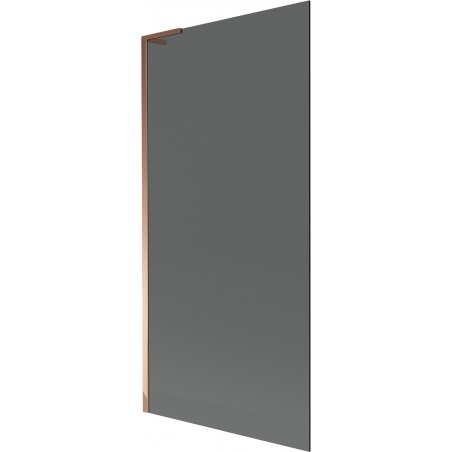 Mexen Next L Badewannenfaltwand 1-flügelig 90 x 150 cm, Graphit, Roségold - 895-090-000-03-40-60