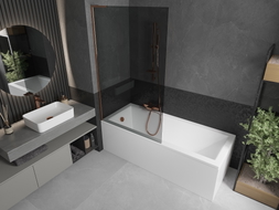 Mexen Next L vannisirm 1-osaline 100 x 150 cm, grafiit, roosakuld - 895-100-000-03-40-60