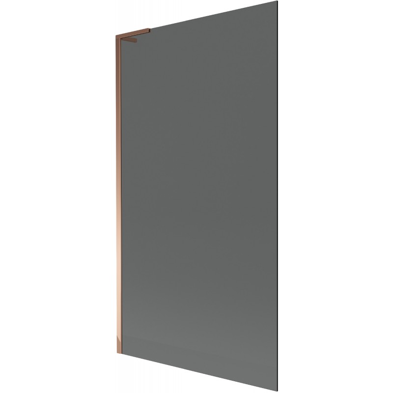 Mexen Next L Badewannenfaltwand 1-flügelig 100 x 150 cm, Graphit, Roségold - 895-100-000-03-40-60