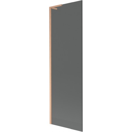 Mexen Next L Badewannen-Faltwand 1-flügelig 60 x 150 cm, Graphit, gebürstetes Kupfer - 895-060-000-03-40-65