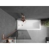 Mexen Next L vanniparavan, 1-leheline, 70 x 150 cm, grafiit, harjatud vask - 895-070-000-03-40-65