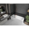Mexen Next L vannitoasirm 1-osaline 80 x 150 cm, grafiit, harjatud vask - 895-080-000-03-40-65