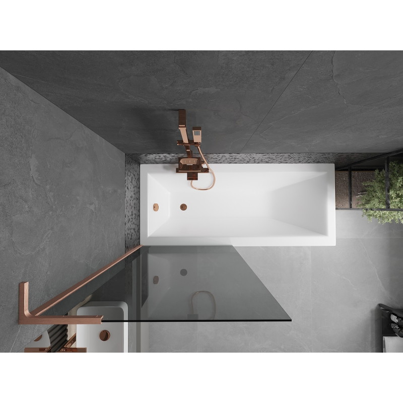 Mexen Next L vannitoasirm 1-osaline 80 x 150 cm, grafiit, harjatud vask - 895-080-000-03-40-65