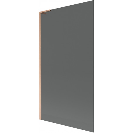 Mexen Next L badwand één vleugel 100 x 150 cm, grafiet, geborsteld koper - 895-100-000-03-40-65