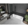 Mexen Next L vannitoa klaassein 1-osaline 50 x 150 cm, grafiit, matt hall harjatud - 895-050-000-03-40-66