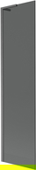 Mexen Next L duschvägg 1-flygel 50 x 150 cm, grafit, borstad gun gray - 895-050-000-03-40-66