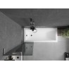 Mexen Next L vannitoa klaassein 1-osaline 50 x 150 cm, grafiit, matt hall harjatud - 895-050-000-03-40-66
