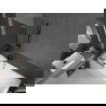 Mexen Next L Badewannenabtrennung einteilig 60 x 150 cm, Graphit, gebürstetes Gun Gray - 895-060-000-03-40-66